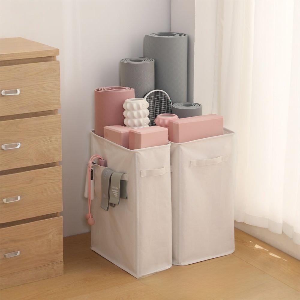 Velkokapacitní úložné koše na podložky na jógu Skládací organizér na fitness potřeby Stojan na domácí posilovnu