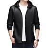 Men's Versatile Hooded Leather Jacket - Plus Velvet, Thickened Sheepskin, Warm Casual Dad Style Outerwear for All Ages