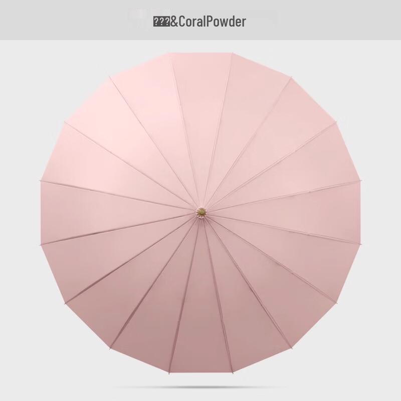 MAYDU 16-Rib Reinforced Long Handle Umbrella