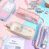 Transparent Pencil Case Mesh Stationery Pouch New Pen Organizer Bag  Stationery