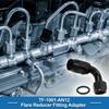 A ABSOPRO Female Flare Reducer Hose Fitting Adapter TF-1001-AN12 90° Fuel Line Connector Aluminum O Ring Black