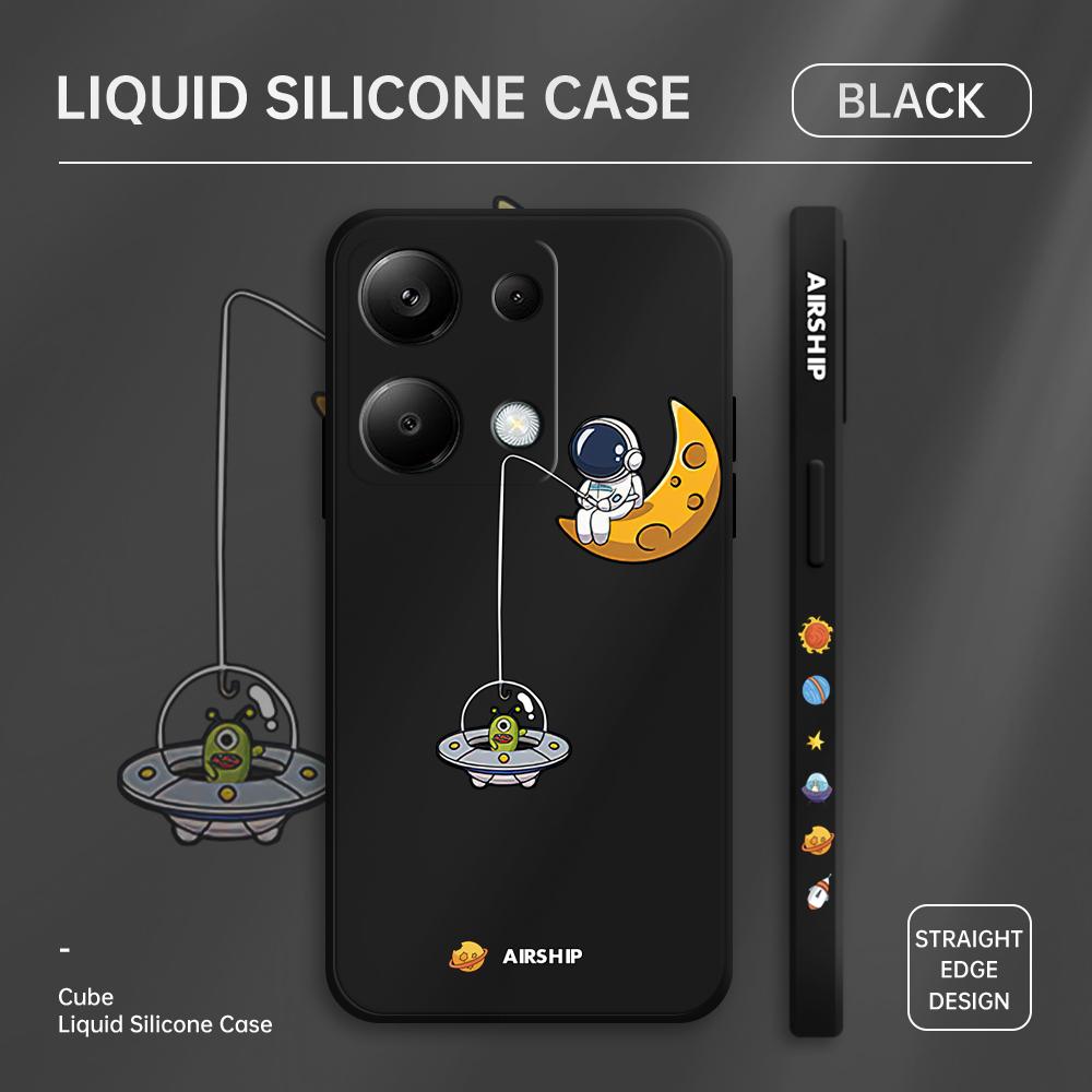 

Чехол для телефона с мультяшным красочным узором, квадратный, жидкий, силикон, TPU, полное покрытие камеры, противоударный защитный чехол для Xiaomi Redmi iPhone Xiaomi 9 Lite чёрный