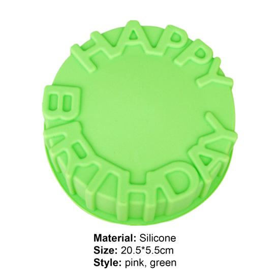 Happy Birthday DIY Cake Mold Simple Operate Silicone Baking Mold Kitchen Tools