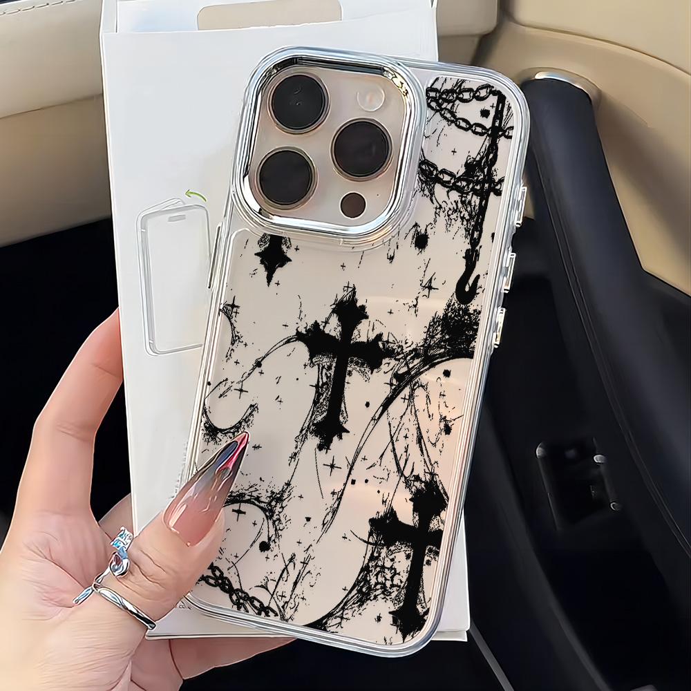 Retro Gothic Style Y2K Phone Case for Samsung Galaxy S25 S24 S23 S22 S21 S20 Note20 FE Ultra Edge Plus 4G 5G Transparent Cover