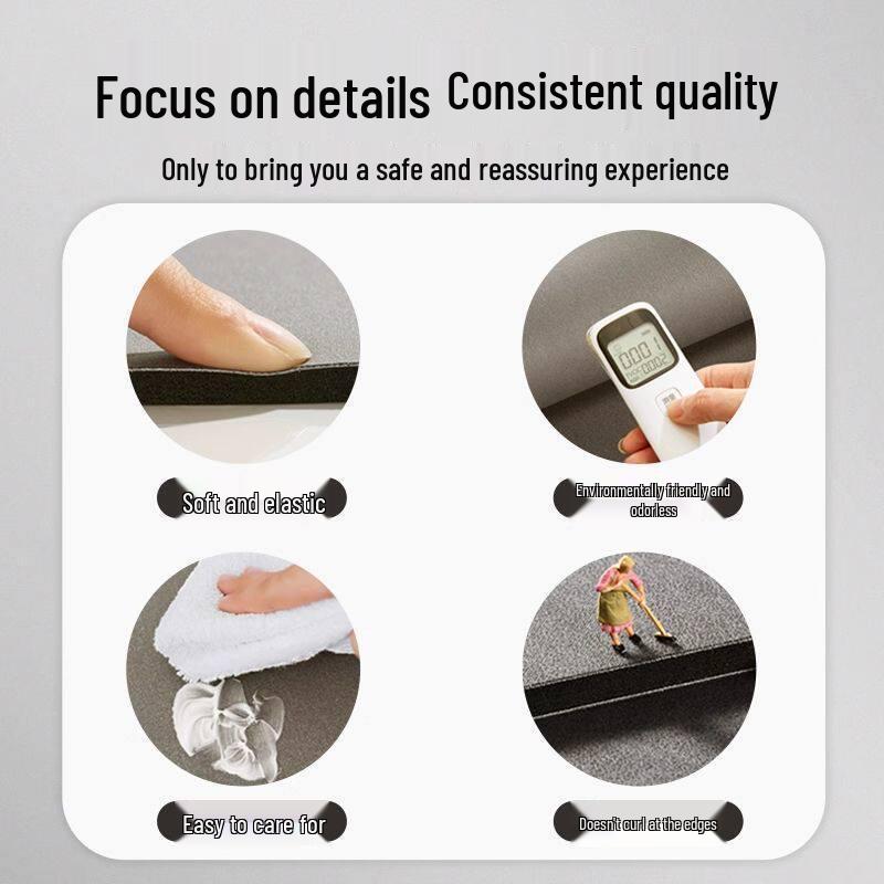 Cartoon Diatom Mud Bathroom Mat - Quick-Dry, Anti-Slip, Water-Absorbent Doormat.