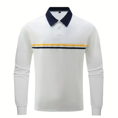 2023 İlkbahar ve Sonbahar Erkek Moda ve Günlük POLO Gömlek Düğmeli Uzun Kollu Erkek Spor Polo Gömlek