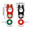2Pcs Car Battery Terminal Cables Connectors Car Bornes Main Cable Top Post Clamp12V 24V Terminal Screw Connection for Car Truck