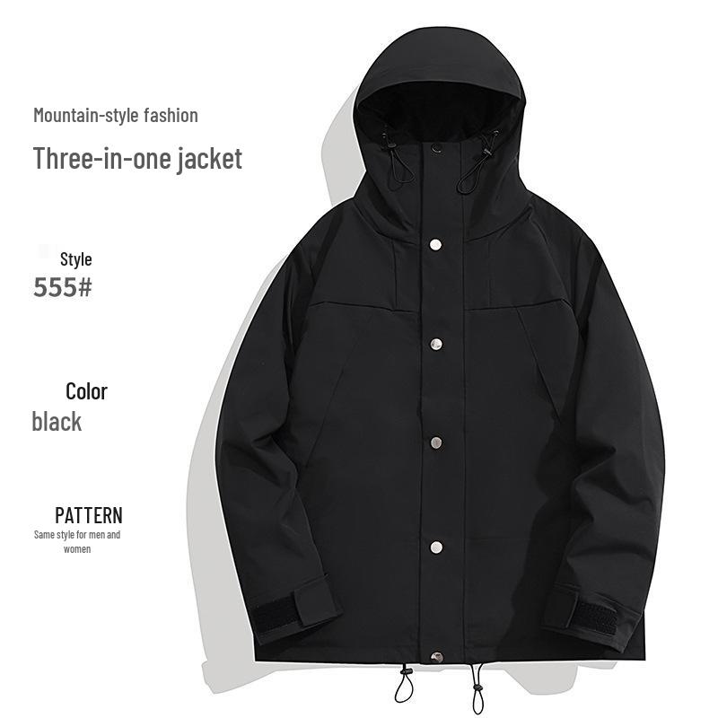 Windproof & Waterproof 3-in-1 Workwear Jacket with Logo for Autumn/Winter