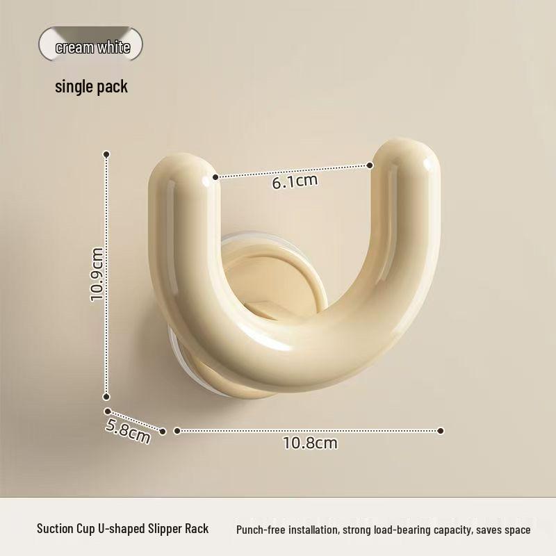 Suction Cup Wall-Mounted Bathroom Slipper Rack & Shoe Dryer