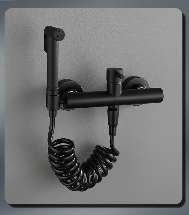 Toilet Bidets Sprayer Bathroom Accessories Cold And Hot Water Mixer Bidet Faucet Wall Mounted Rose Gold/Grey