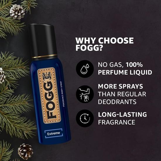 FOGG Fantastic Extreme No Gas Deodorant for Men, Long Lasting Perfume Body Spray, 150 Ml