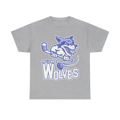 Hollywood Wolves Hockey Team Nostalgic Logo T-shirt