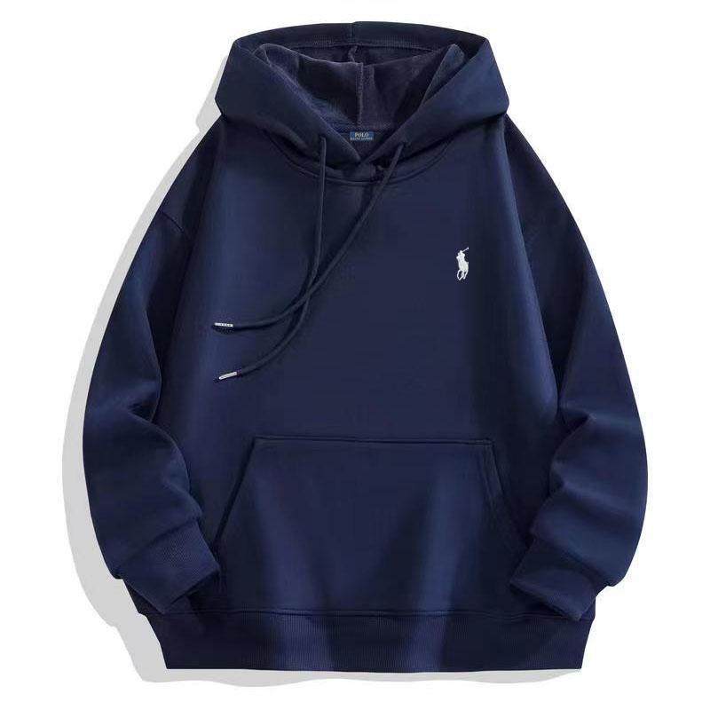 Polo Ralph Lauren Podzimní a zimní Hrubý samet Vysoce kvalitní Bavlna Výšivka Mikina s kapucí Nadměrná velikost Pár Mikina