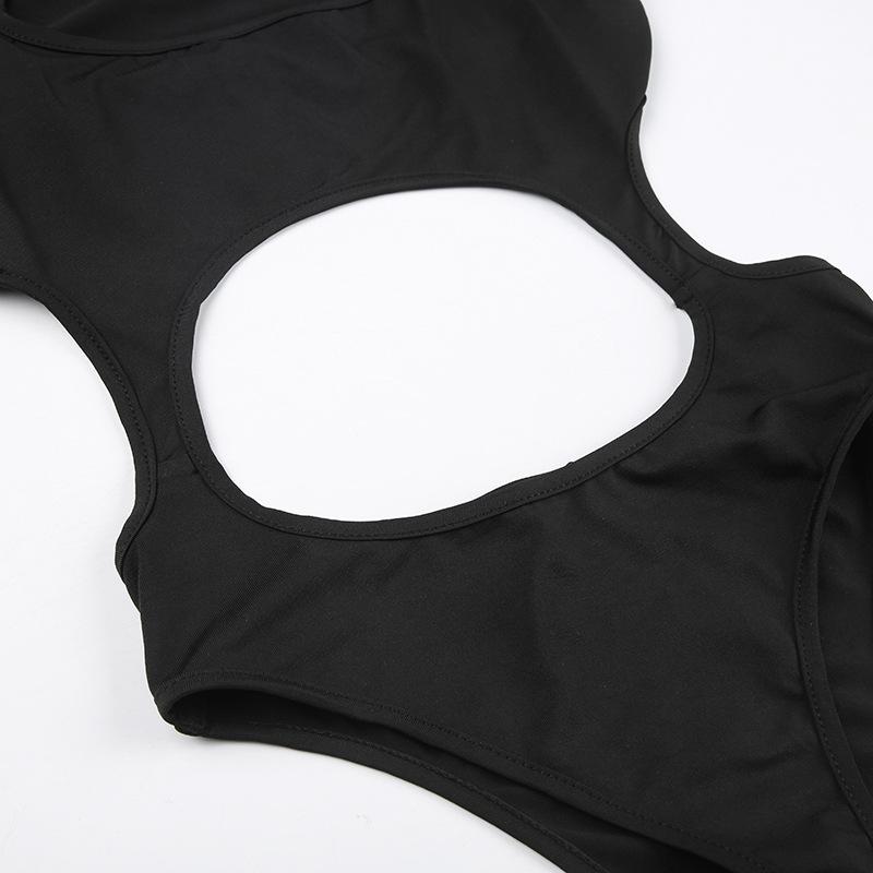 Gothic Techwear Sexy Hollow Out Sleeveless Tank Tops Bodysuit For Women Streetwear Style Backless Playsuit Vest For Women