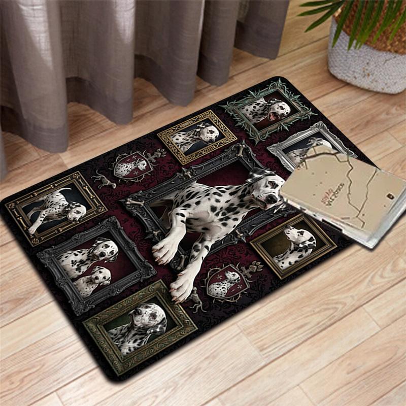 Dalmatiner-Erbe Muster Teppich Bodenmatte für Wohnzimmer oder Schlafzimmer Weicher und Bequemer Teppich ein Geschenk für Geburtstag und Feiertag.
