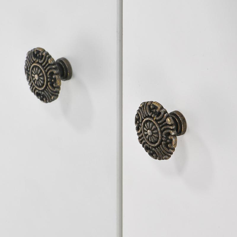 

European Style Zinc Alloy Cabinet Pulls Handle 25mm Screw Antique Drawer Wardrobe Knob Pulls 223 Bronze