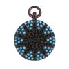 New Trendy Shining Space Sun Moon Star Charm Pendant, Gold Inlaid Cubic Zirconia Jewelry Necklace Bracelet Making Supply L44