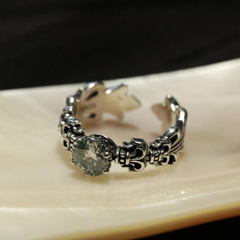 Unique And Trendy Iris Blue Moissanite Ring For Women Stylish Vintage Adjustable Design