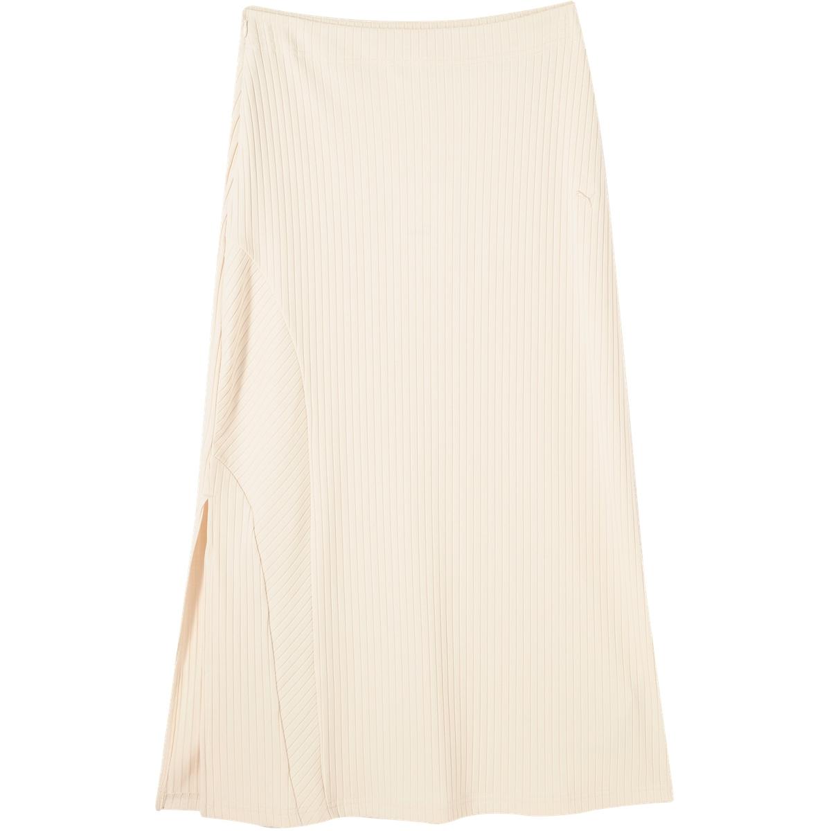 

Puma Own The Spotlight Slim Fit Solid Color Small Logo Mid-Length Casual Dress Women dresses Snow-White 628228-87 M