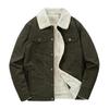 Padded-on Men's Winter Velvet Thickened American Tooling Jacket Middle-aged and Young People Fur Collar Retro Pure Cotton-padded Jacket