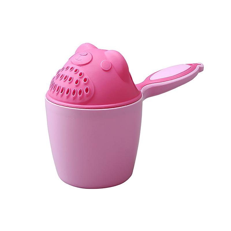 Cute Cartoon Baby Shower Shampoo Cup Kids Bathing Toys Bathroom Shower Shampoo Rinse Cup Hair Washing Spoon With Handle