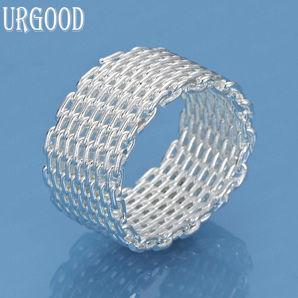 925 Sterling Silver Wedding Jewelry Fashion Braided Ring