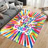 "Colorful Rectangular Carpet with Inspirational Quote Design Décor" Suitable for Use As an Anti-slip for Living Room Bedroom Sofas