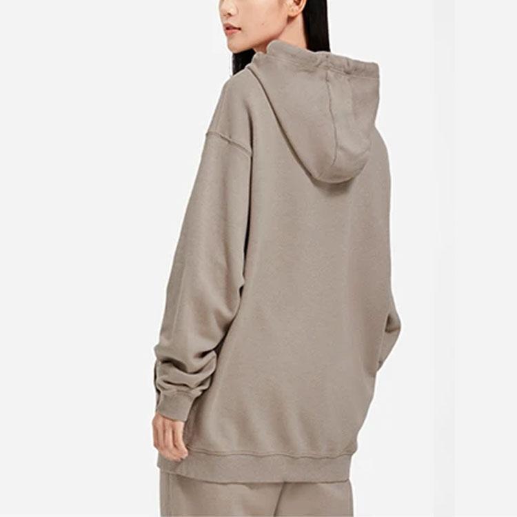 Li-Ning Vital Series Logo Embroidered Cotton Hoodie Unisex Tops Brown AWDSC97-5