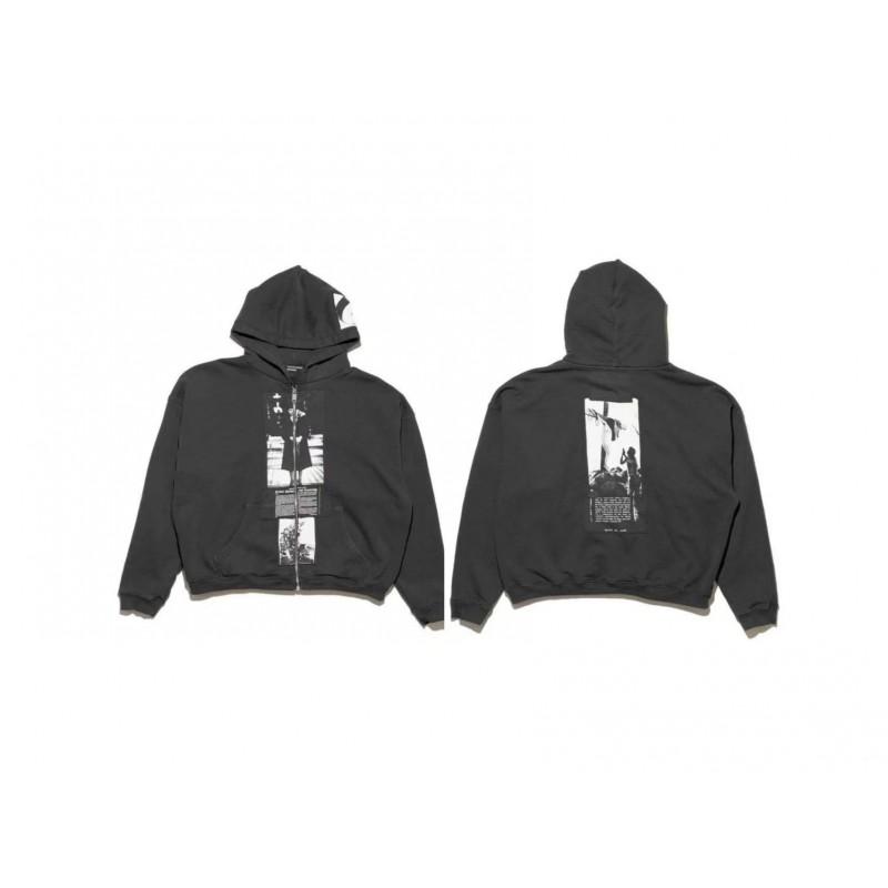 Unisex Vintage Washed Cotton Hoodie With Graphic Print Loose Fit Streetwear