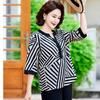 Summer Fragmented V Neck Middle Aged Elderly Mom's Shirt Noble Temperament Enlarged Loose Fit Shirt
