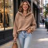Oversized Hoodies for Women Autumn Winter Hoodie Women, Pullover Sweatshirt, Long Solid Color Fall Tops Sleeve Fleece Lined Hooded Casual Daily Wear