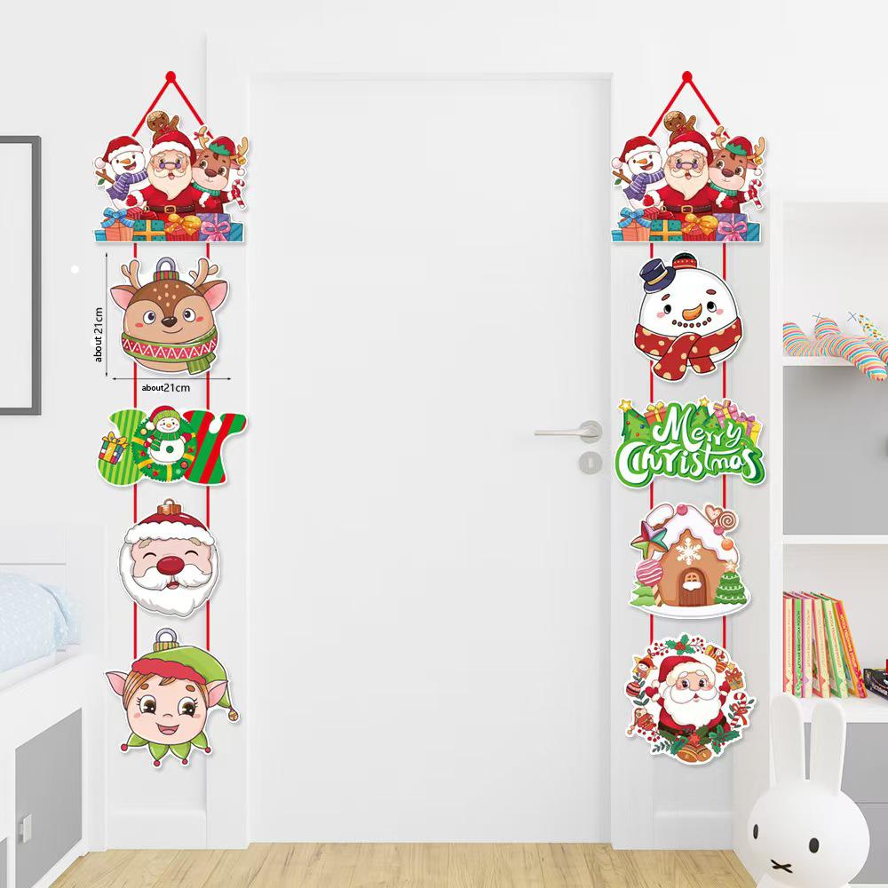 

Christmas banners hanging banners flags Christmas decorations Door banners 35*90cm красный