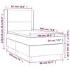 VidaXL Slat Bed Base with Mattress and LED, Upholstered Bed, Single Bed, Adult Bed for Interior Bedroom, 3138122