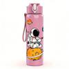 1PC Astronaut Planet Outer Space Layout 750ml Color Plastic Water Bottle Leakproof Flip Straw Lid For Sports Office Home Use
