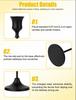 Black Classic Retro Candlestick Holders Set European Vintage Decor for Wedding Party Anniversary Home Dinner Table Centerpiece