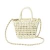 NICOLE & DORIS Women's Small Woven Basket Bag, 2-Way, Crossbody Bag, Mini Tote, Summer, Handmade Hemp Rope Woven, Elegant, Perfect for Fireworks