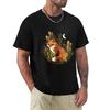 FOX IN THE NIGHT TShirt Casual Loose Short Sleeve Tee for Unisex