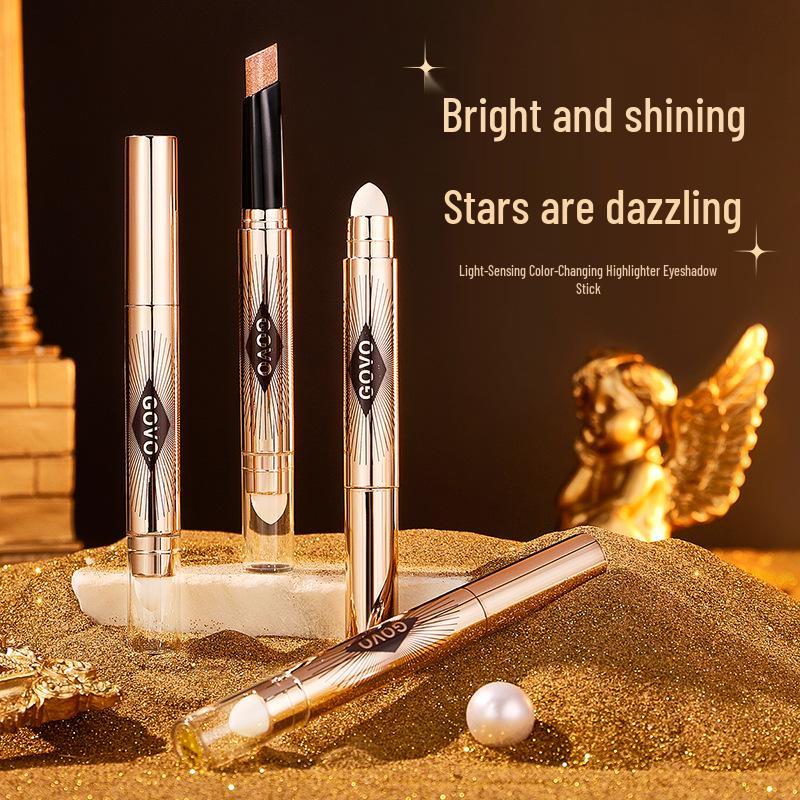 GOVO Color-Changing Highlighter & Eyeshadow Stick with Light-Sensing Pearlescent Shimmer and Contour Brightener.