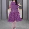 2025 Plus Size Chiffon Summer Dress - High-End, Slimming, Printed Design for Women