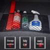 Double Layer Mesh Pocket Car Organizer with Fire Extinguisher Holder