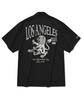 VISION STREETWEAR Vsw Camicia a Righe con Collo Aperto Nera