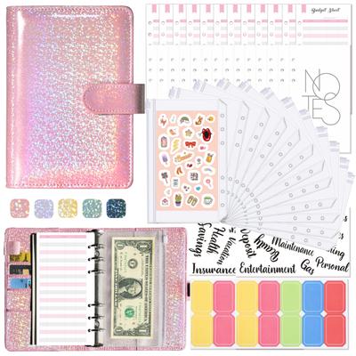 A6 Money Budget Planner Pořadač s obálkami na zip Peněžní obálky pro rozpočtování Money Organizer pro hotovostní rozpočet Binde