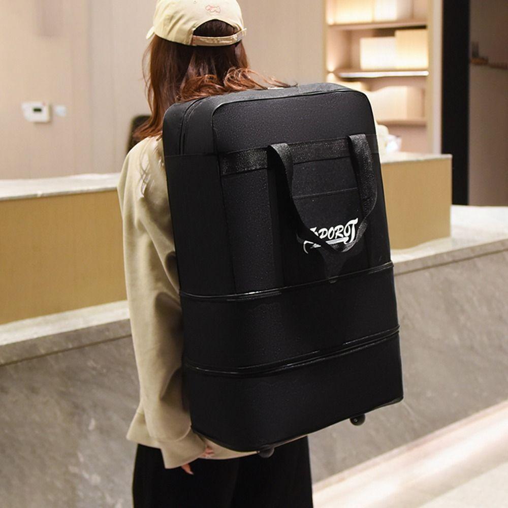 With Wheels Rolling Duffle Bag with Wheels Multiple Pocket Suitcases Rolling Luggage Bag  Travel