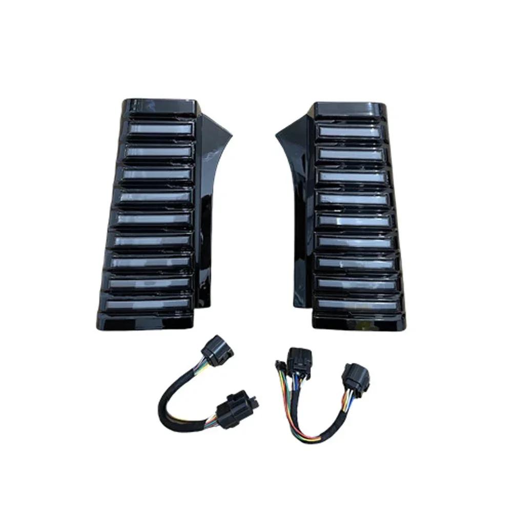 

1 пара автомобильных 3-рядных фонарей для стойки D, задние фонари, светодиодные указатели поворота, боковые панели, аксессуары для модификации для Jetour Traveler T2