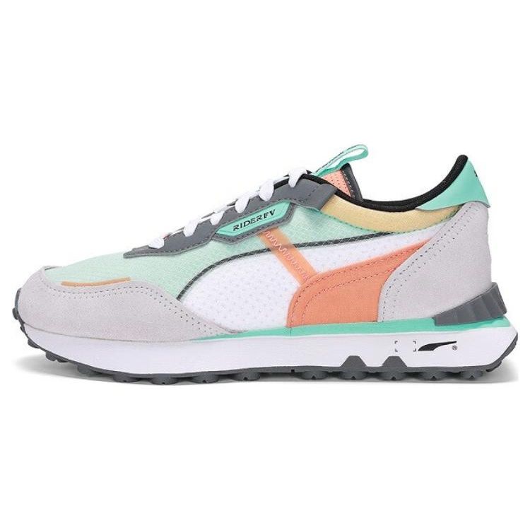 Puma Rider Fv X-Ray Comfortable Versatile Non-Slip Wear-Resistant Lightweight Low-Top Running Shoes Unisex Sneakers White Green 390052-05
