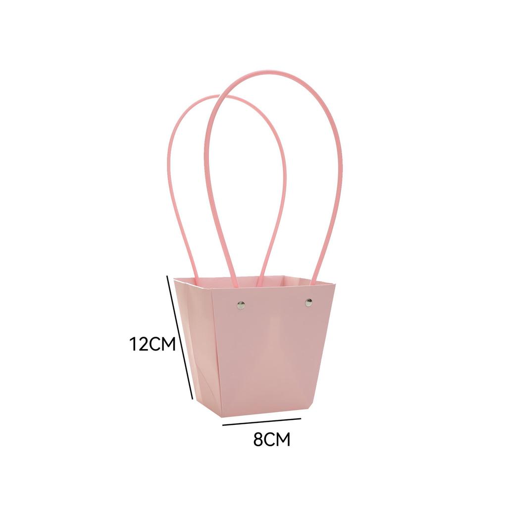 Macaron Flower Arrangement Tote - DIY Waterproof Paper Bag for Bouquets and Gift Packaging