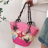 Starfish Hand-Woven Bag Hand-embroidered Beaded Bohemian Straw Bag Summer Fashion Casual Simple Elegant for Travel Vacation