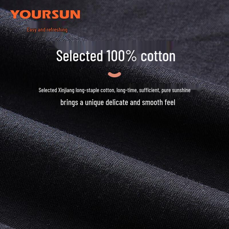 Yiershuang Men's Pure Cotton Round Neck Short Sleeve T-Shirt (2-Pack)