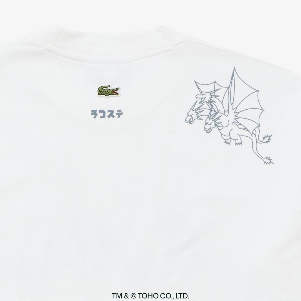 LACOSTE + GODZILLA 2.0 Team T-Shirt Size 6 (US XL) White Japan Limited