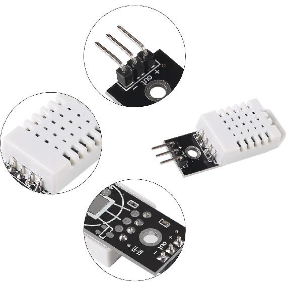 6PCS DHT22/AM2302 Digital Temperature and Humidity Sensor Module 3Pin Temperature Humidity Monitor Sensors Replace SHT11 SHT15 Module with Cable for